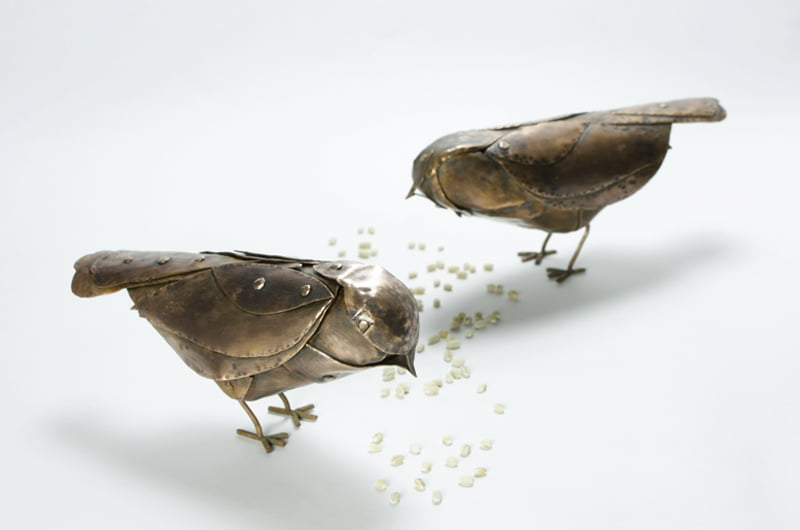 Copper Chickadees Bird Forged